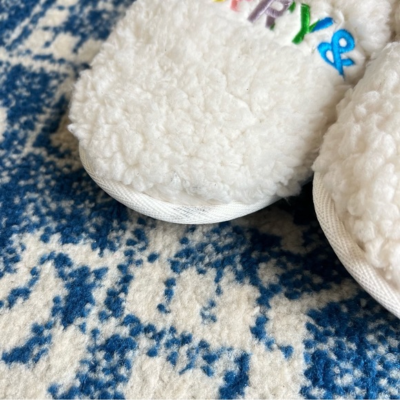 Women's Merry & Bright Teddy Slide Slippers -Dluxe by Dearfoams XL 11/12 - Picture 7 of 9